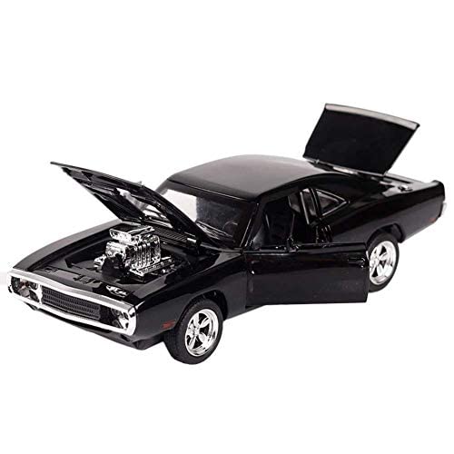 Alloy Metal Pull Back Die-cast Car 1:32 Dodge Charger Fast & Furious 7 Diecast Metal Pullback Toy car with Openable Doors & Light, Music