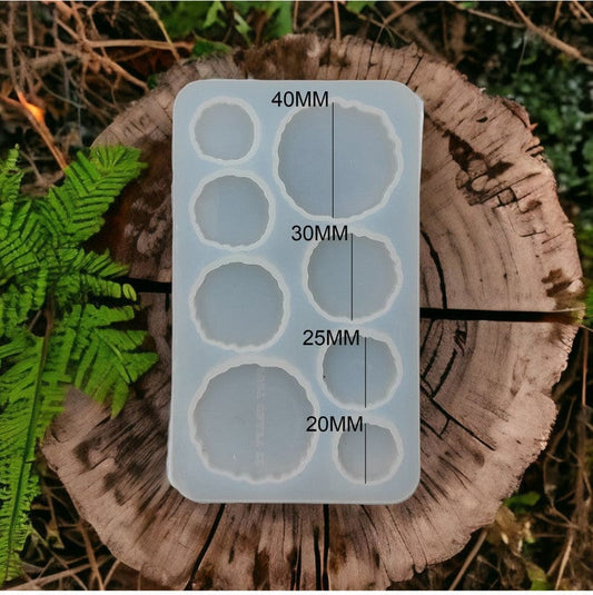 Silicone Mould 8 Cavity Round Agate