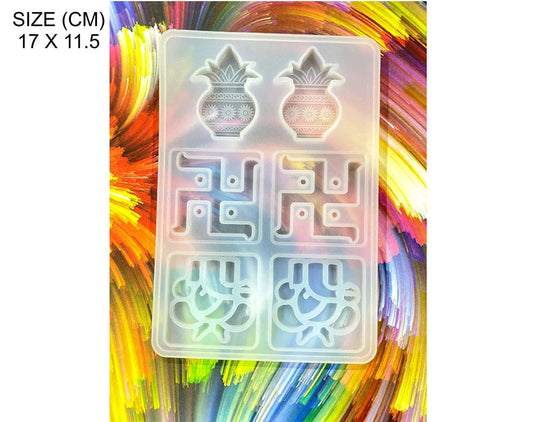 Silicone Mould Kalash Ganeshji & Swastik
