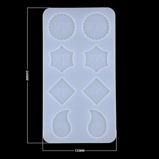 Silicone Mould 8 Cavity 4 Pair Diwali Shub labh