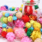 Craft Glitter Pom Pom Ball 1 Cm Assorted Colorful - 1000 Pc's
