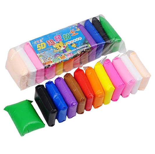 DIY Ultra-Light Air Drying Super Clay for Craft of 12 Colours Fluffy Foam Bouncing Clay for Kids
