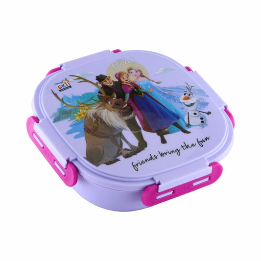 SKI Baker Insulated 3 Grid bento Lunch Box with Stainless Steel Inner and a Steel Spoon- Frozen