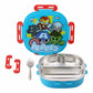 SKI Baker Insulated 3 Grid bento Lunch Box with Stainless Steel Inner and a Steel Spoon- Avg