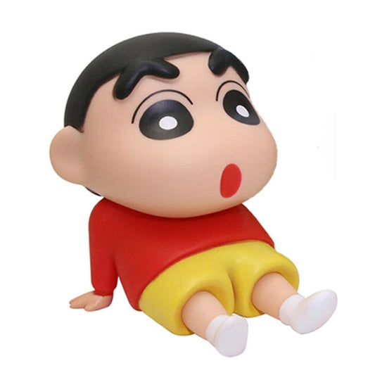 Cute Shinchan Anime Figure in Sitting Pose, Phone Holder, Cartoon Toy, PVC Action Figure, Best Gift for Shinchan Fans