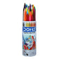 Doms 28 Shades Erasable Plastic Crayons Round Tin Box | Smooth & Even Shading | Bright & Playful Colors | Free Sharpner Inside | Non-Toxic & Safe For Childrens
