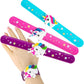 Unicorn Slap Bracelets Silicone Animal Snap Wristbands Birthday Party For Girls Gifts Favors