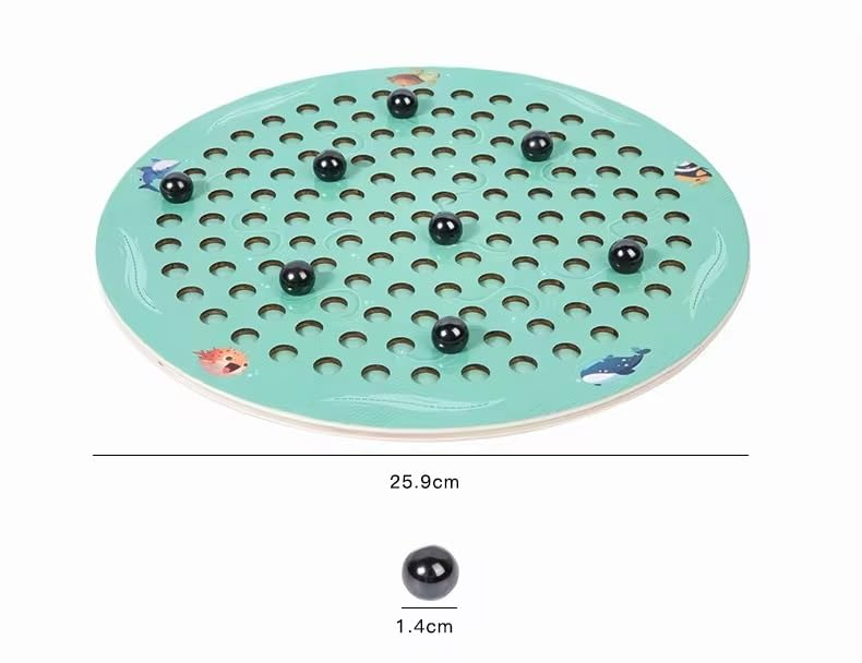 Circular Magnet Clash Chess Game 20 Pcs Magnetic Stones Family Games for Kids & Adults, Magnetic Chess Board Games for Kids 9+, Party Games for Family Game Night