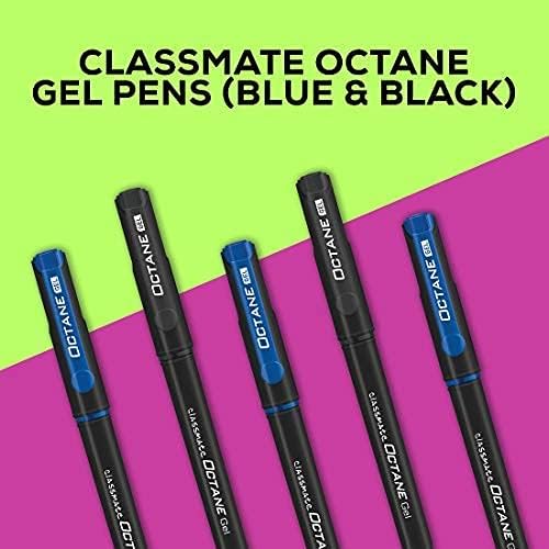 Classmate Octane- Blue and Black Gel Pens (Pack of 25)|Smooth Writing ...