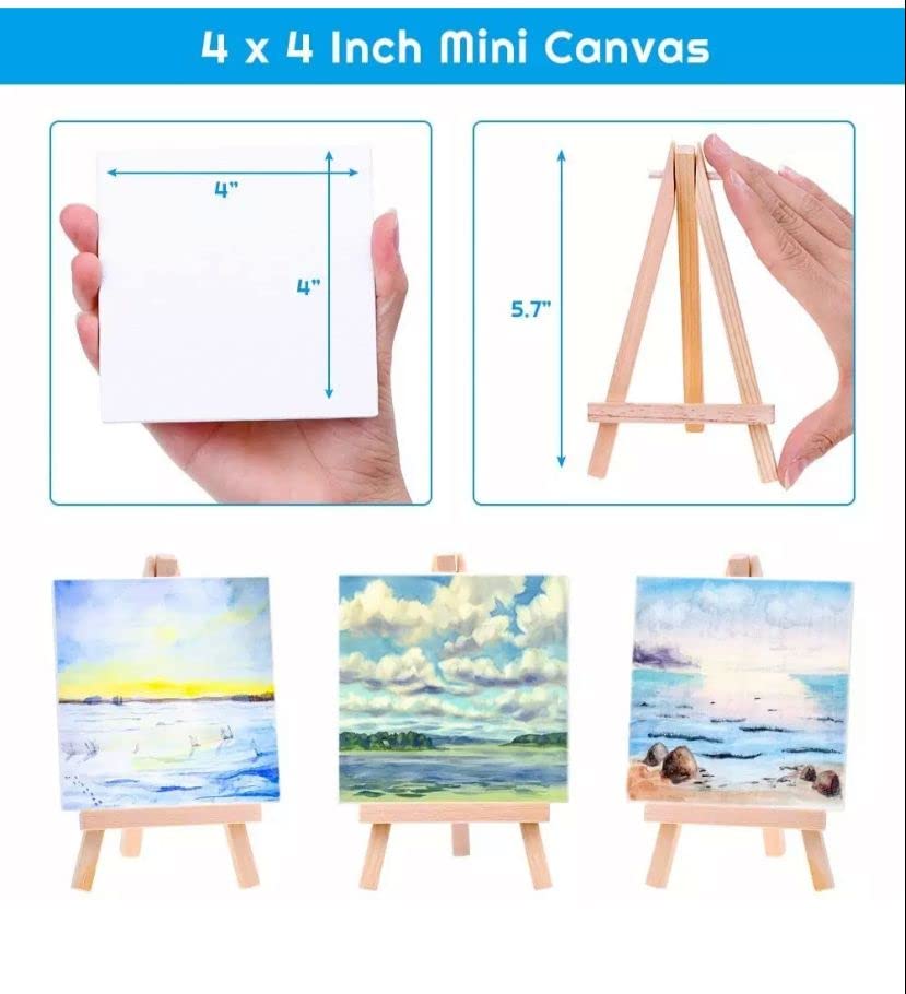 Mini Wooden Display Canvas With Stand 10 x 10 cm