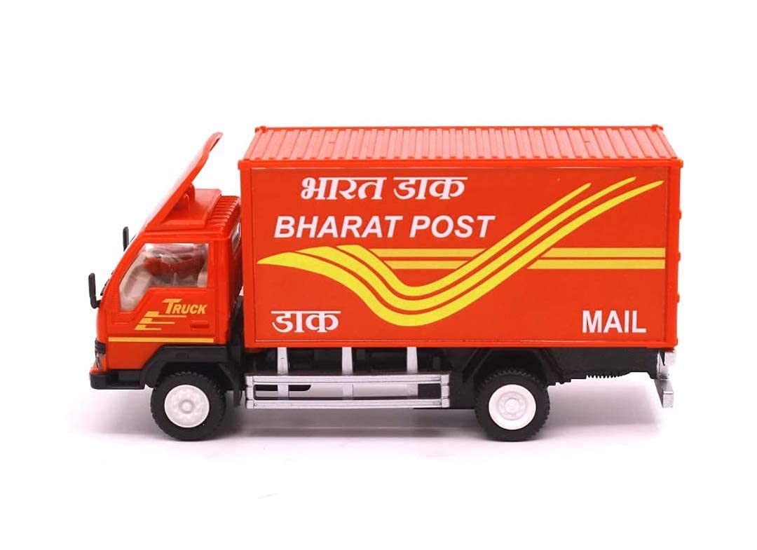 Centy Toys Panther Post Office- Bharat Post - Red Colour Truck Red with 2 Tail Doors That Open- Pull Back Action - Realistic Details