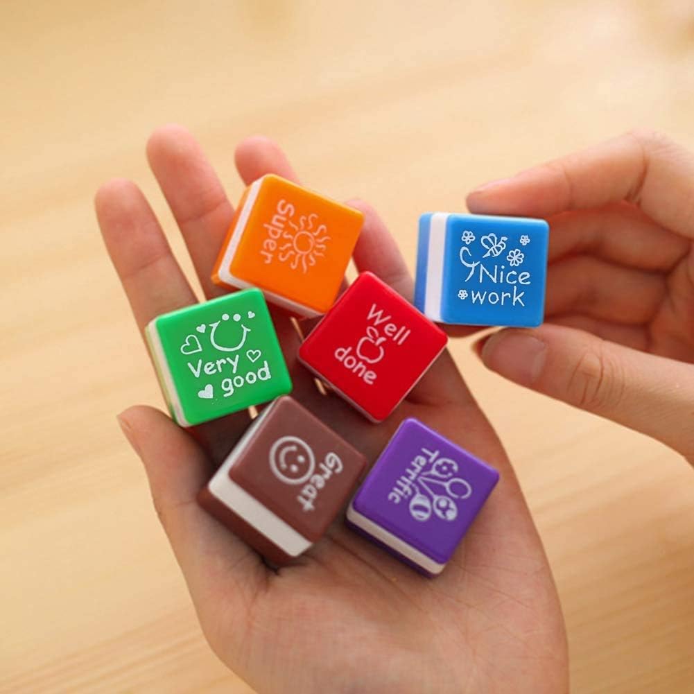 Creative Self Inking DIY Stamp Cute Motivation Diary Stamps DIY Praise for Teacher