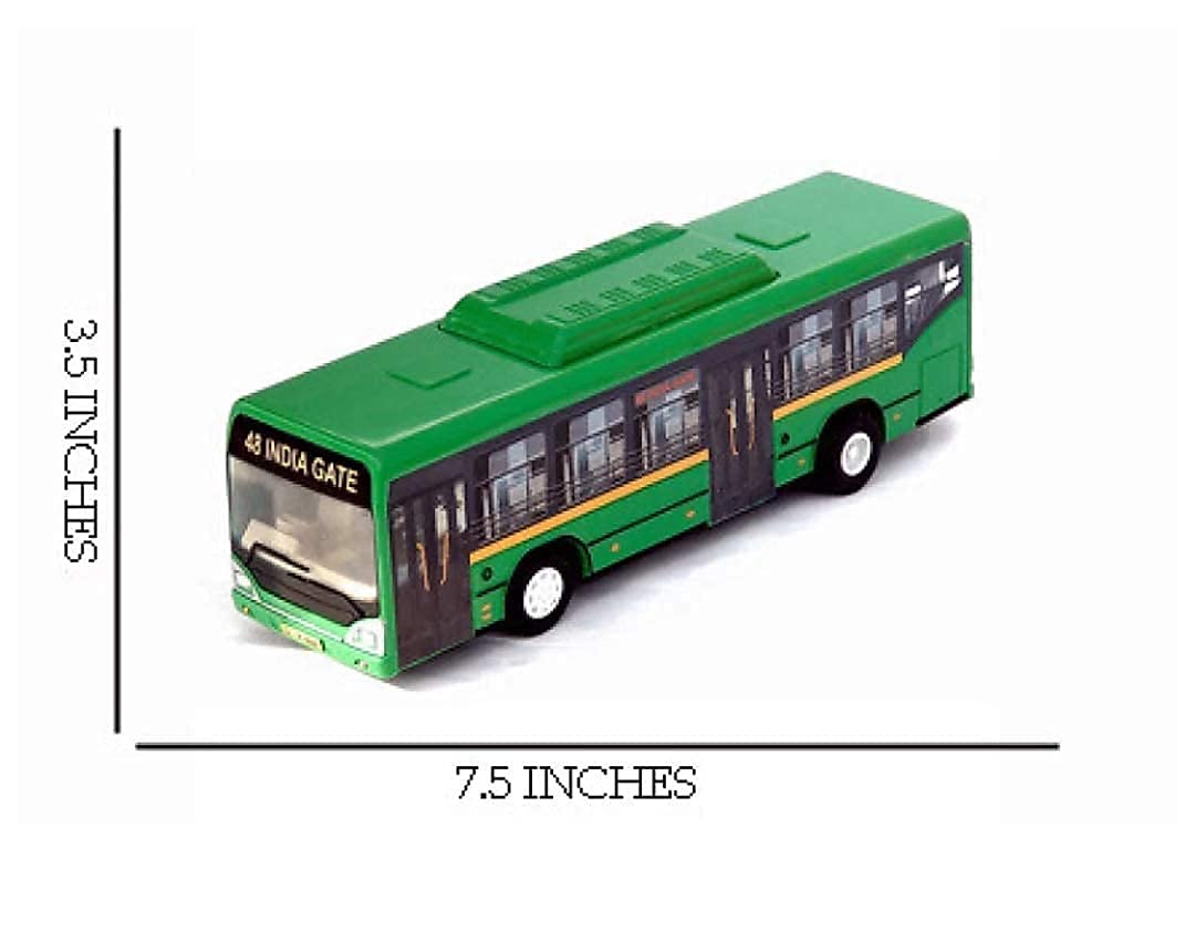 Centy Low Floor Bus Toy Pull Back Action & Realistic Design Miniature Plastic Vehicle Toys Multicolor