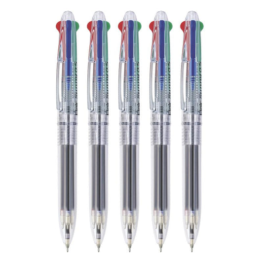 Flair Sunny Retractable 0.5mm Ball Pen Box Pack | Swiss Tip Technology | Retractable Mechanism & Low Viscosity Ink System | Smooth & Effortless Writing With Sleek Clip Design | Pack of 5 Pens
