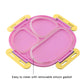 SKI Baker Insulated 3 Grid bento Lunch Box with Stainless Steel Inner and a Steel Spoon- Peppa Pig