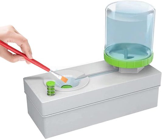 Brush Cleaner Set - Brush Rinser Auto Water Dispensing for Acrylic, Watercolor & Water-Based Paints, Paint Brush Washer, Painting Water Dispenser-