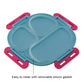 SKI Baker Insulated 3 Grid bento Lunch Box with Stainless Steel Inner and a Steel Spoon- Avg