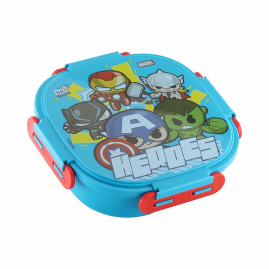 SKI Baker Insulated 3 Grid bento Lunch Box with Stainless Steel Inner and a Steel Spoon- Avg