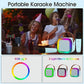 K12 Wireless Karaoke mic with Speaker Bluetooth: Bluetooth-Enabled Wireless Karaoke Mic Speaker with Multiple Compatibility Modes, RGB Lighting, and Party POP Bluetooth