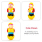 Ratna's Cute Clown Roly Poly Push and Shake Wobbling Bell Sounds Musical Rattling Toy for New Born Infants & Toddlers - Multicolor