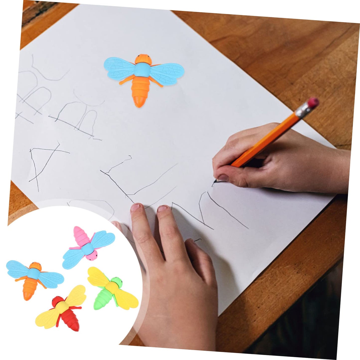 Dragonfly Eraser Kids Playset Kids Mini Toys Butterfly Eraser Standard Pencil Erasers Kids Pencils Erasers Kids Students Eraser Kids Prizes Mini Eraser TPR Tool Child Animal