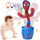 Spiderman Dancing Cactus, Talking Cactus, Plush Cactus Toy, Dance and Repeat Your Voice, with Song, with USB Charging, Dancing Cactus is a Gift for Children