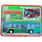Centy Low Floor Bus Toy Pull Back Action & Realistic Design Miniature Plastic Vehicle Toys Multicolor