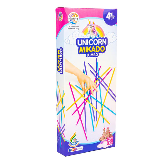 Ratna's Unicorn Mikado Jumbo Plastic 41 Pick-Up Sticks Best Return Gift Fun Family Indoor Board Game for Adults and Kids 5+ Years