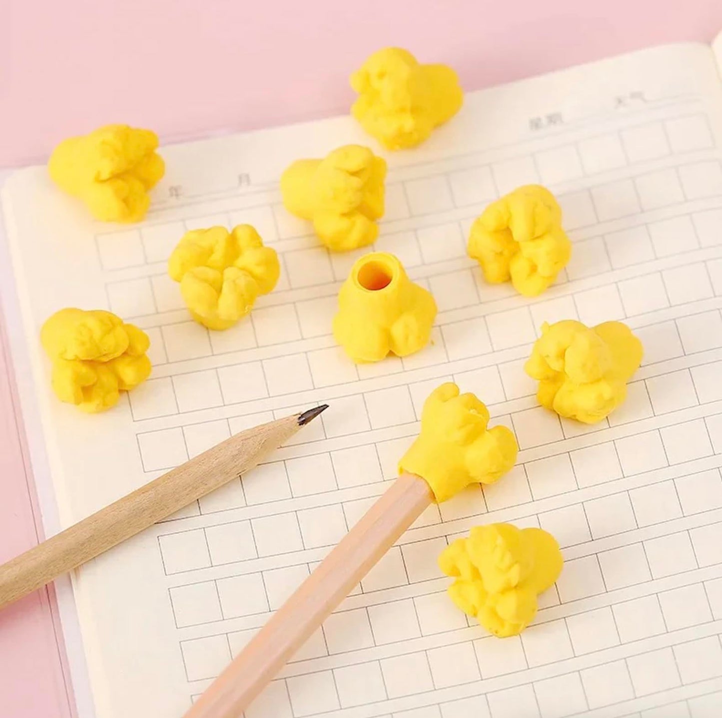 Popcorn Pencil Erasers Toppers Cap Erasers for Kids Cute Fun Novelty Food Erasers for Student School Supplies Prize Gifts Party Favors