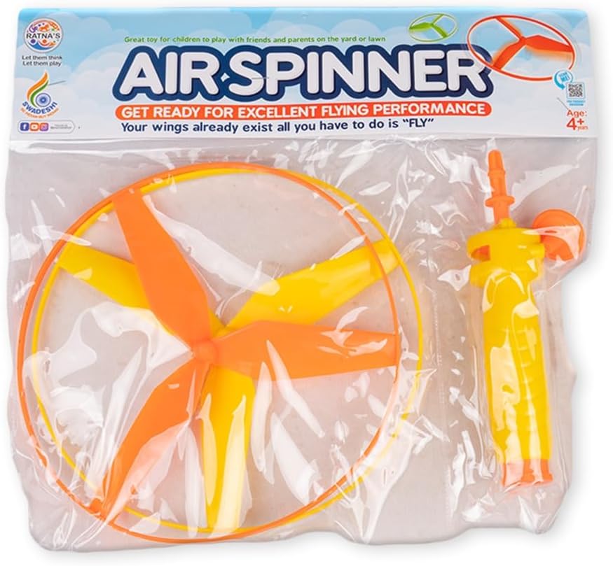 Ratna's Air Spinner Flies Upto 40 Feet High Spinnig Flying Toy for Outdoor Play for Kids