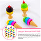 Cone Mini 3D Food Erasers Small Eraser Eggs Pencils for Kids Food TPR Accessories Pencil Portable Pencil Erasers ice Cream Student Dessert Puzzle Kids Toys