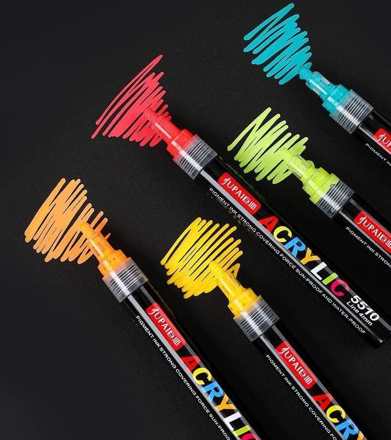 Posca Paint Marker Pens 12 Colors Premium Waterproof Permanent Paint Art Marker Medium Pen Set for Rock Painting DIY Craft