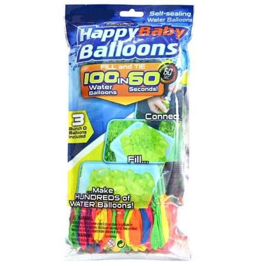 Colorful Kid'S Plastic No Need To Tie Knots Holi Magic Water Balloons ||Time Saving Very Quickly Fills ||Games Swimming Pool Outdoor Fun Magic Water Balloons (111 Balloons, Multicolored)