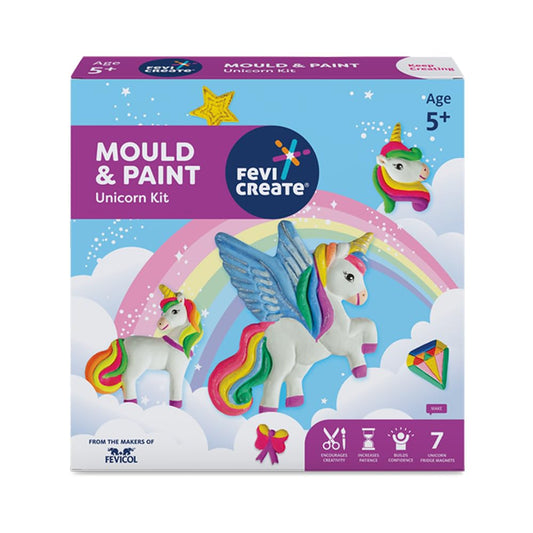 Pidilite Fevicreate DIY Mould and Paint Unicorn kit | Unicorn Kit for Girls| DIY Craft and Paint kit