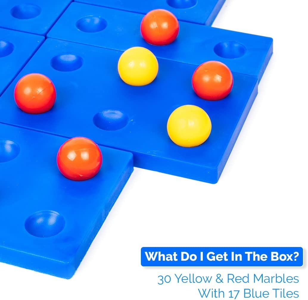 Ratna's Marble Challenge Strategy 2 Players Board Game for Kids & Adults