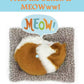 Cute Sleeping Cat Plush Toy with Meow Sound, Gift for Kids Car Dashboard Accessories White