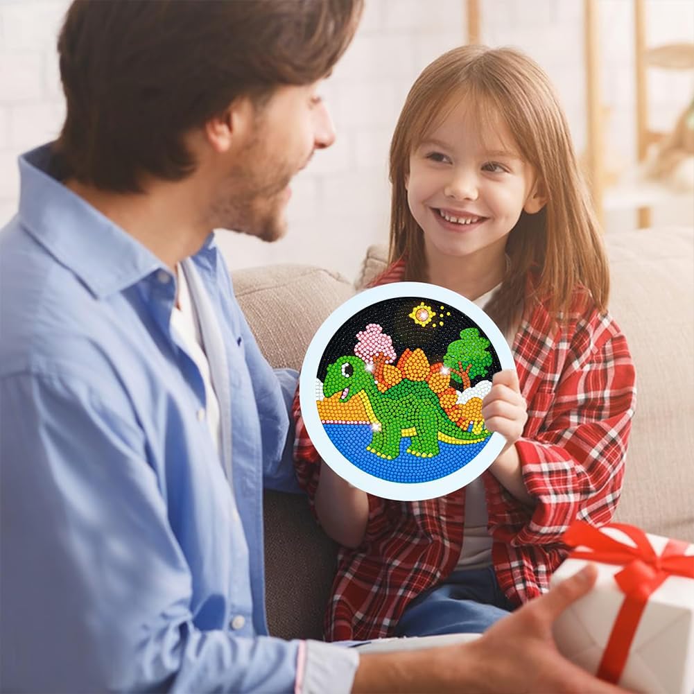 DIY 5D Diamond Painting Kit for Kids Dinosaur Diamond Art Supplies