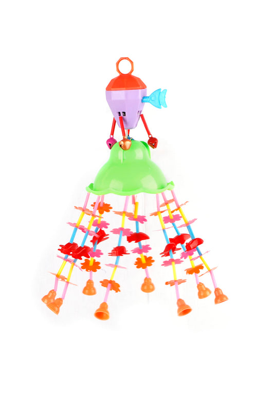 Ratna's Merry go Round for Infants no.11, Attachable to Cradle or Window, Soothing Music and Various Shapes for Developing Imagination and Thinking Skills (Multicolor)