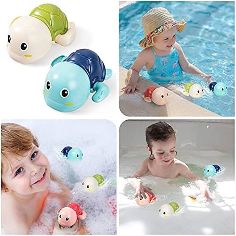 Swimming Bath Toys for Toddlers 1-3, Floating Wind Up Toys for 1-5 Year Old Boy Girl, New Born Baby Bathtub Water Toys, Preschool Toddler Pool Toys (Turtle)(Pack of 1) Proudly Made in India