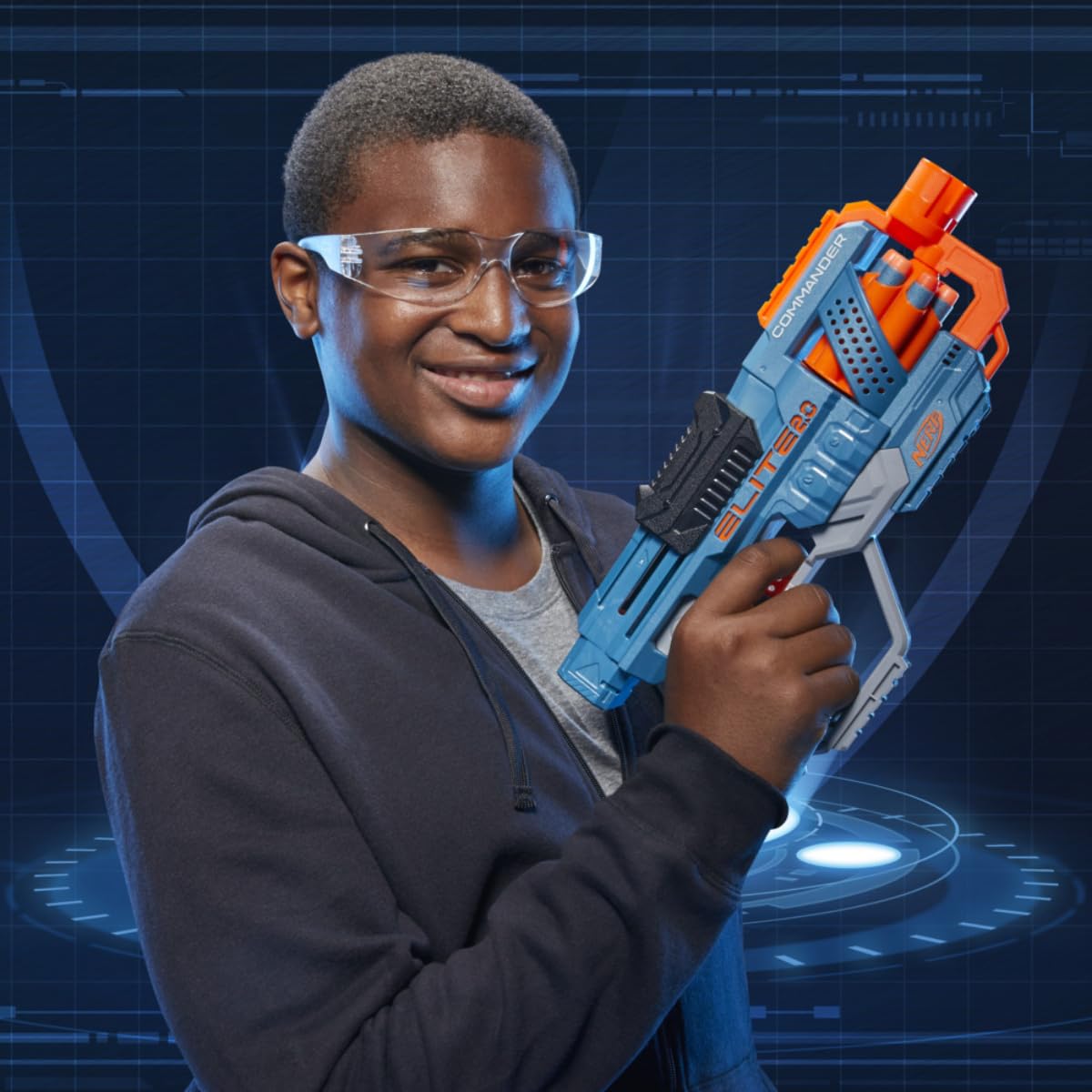 Hasbro Nerf Elite 2.0 Commander Rd-6 Blaster 12 Darts 6-Dart Rotating Drum Gift Toys for Kids Teens and Adults