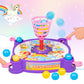 Ratna's Mini Shot Pom Pom Unicorn Printed Basket Ball Family Board Action Game to Play with Fun