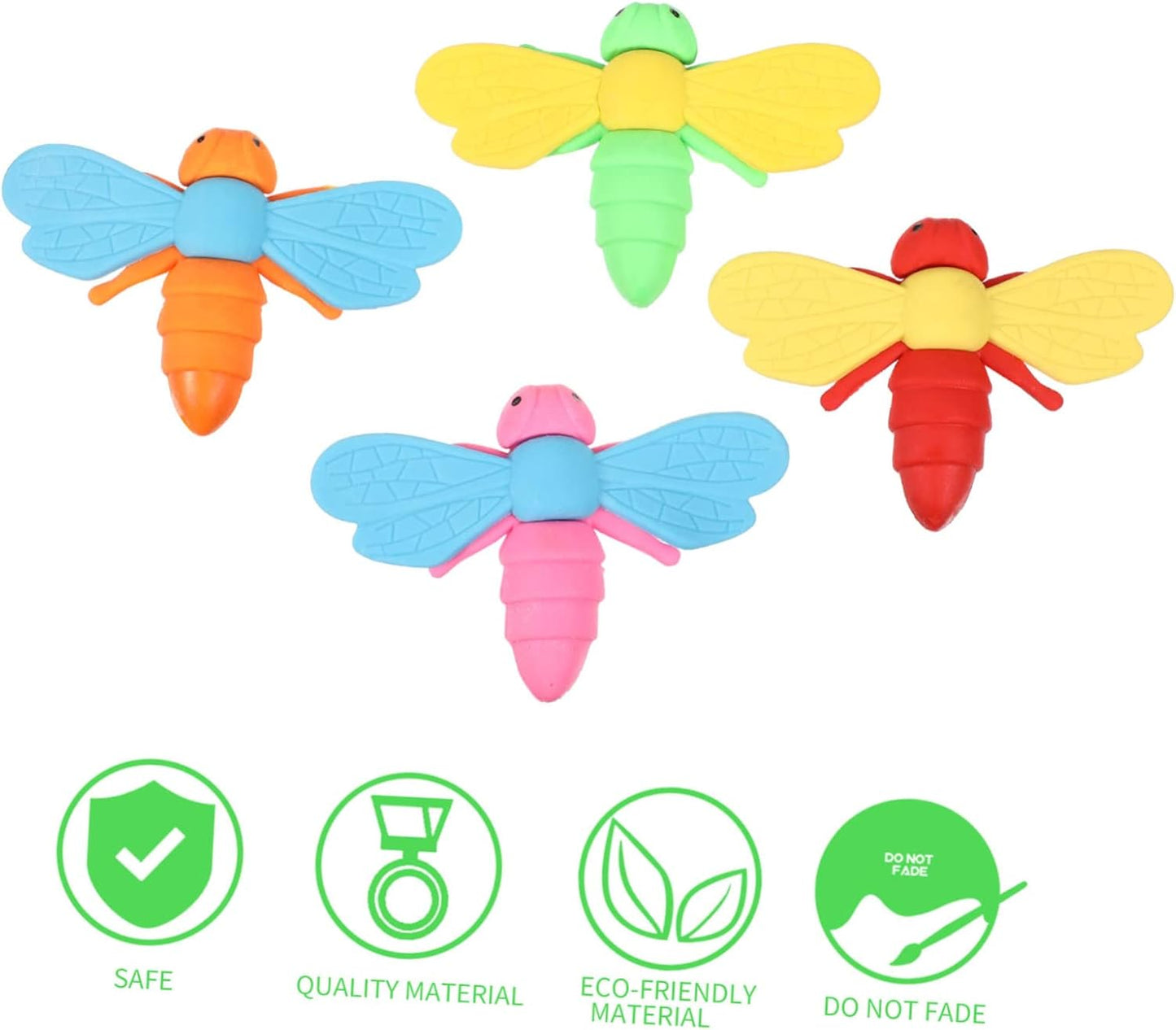 Dragonfly Eraser Kids Playset Kids Mini Toys Butterfly Eraser Standard Pencil Erasers Kids Pencils Erasers Kids Students Eraser Kids Prizes Mini Eraser TPR Tool Child Animal
