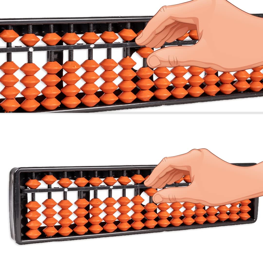 Ratna's Educational Abacus 17 Rod Brown Color Abacus Tool for Kids to Enhance Their Counting Skills and Mathematics Multicolor