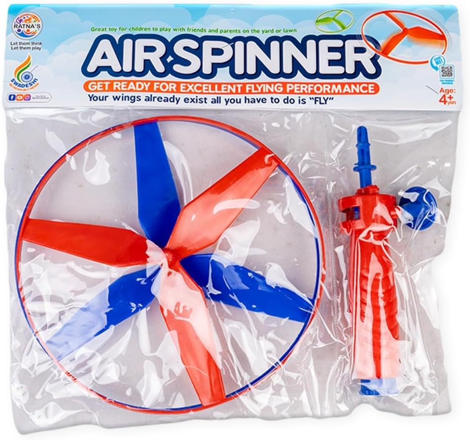 Ratna's Air Spinner Flies Upto 40 Feet High Spinnig Flying Toy for Outdoor Play for Kids