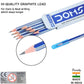 Doms X1 Xtra Super Dark Pencils Box Pack | Hexagonal Shape For Easy Holding & Comfort | Free Eraser, Scale & Pencil Cap Inside | Dark & Neat Handwriting | Pack of 10 Pencils