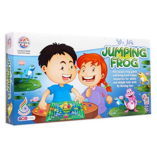 Ratna's Jumping Frog Board Game - Multicolor Catapult Game for Kids AS Well AS Adults. Collect The Maximum Points to Win The Game