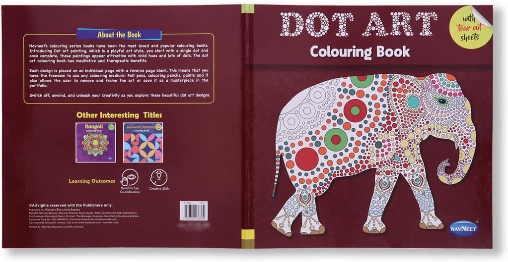 Navneet Dot Art colouring Book for Beginners and Adults