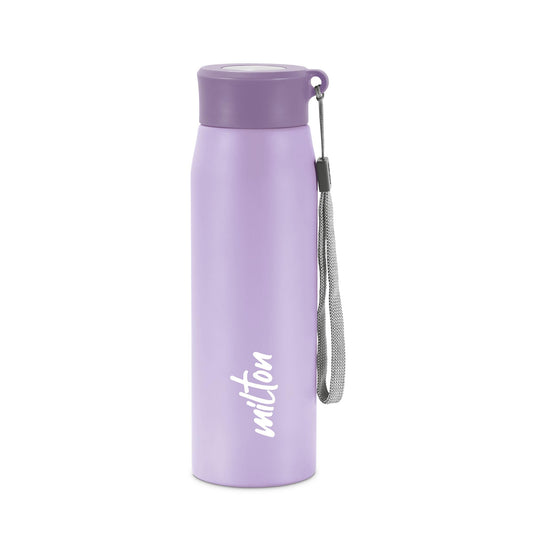 Milton Handy 650 Stainless Steel Water Bottle, 690 ml water bottles, Single walled, Leak-Proof, Rust-free Steel Bottle, Easy Grip, Easy to Carry, Travel Bottle, Purple