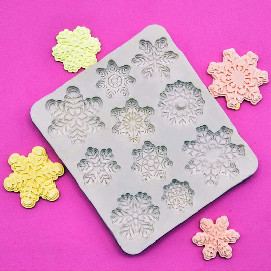 Silicone Mould 3D Snowflakes Fondant