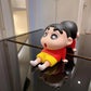 Cute Shinchan Anime Figure in Sitting Pose, Phone Holder, Cartoon Toy, PVC Action Figure, Best Gift for Shinchan Fans
